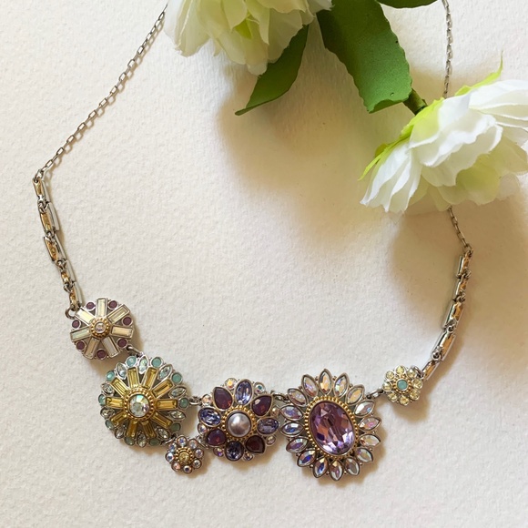 Swarovski Floral Crystal Necklace - Picture 2 of 7